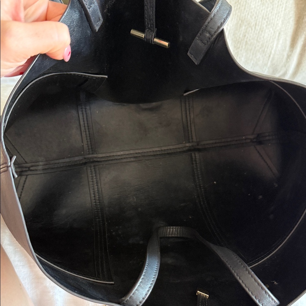 Tory Burch Black Leather Tote - Picture 3 of 3